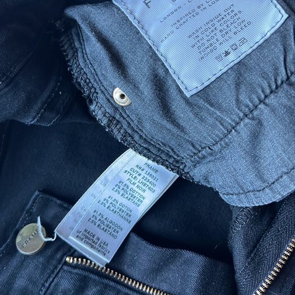 FRAME Le High Straight in Noir Size 27 - Picture 5 of 5